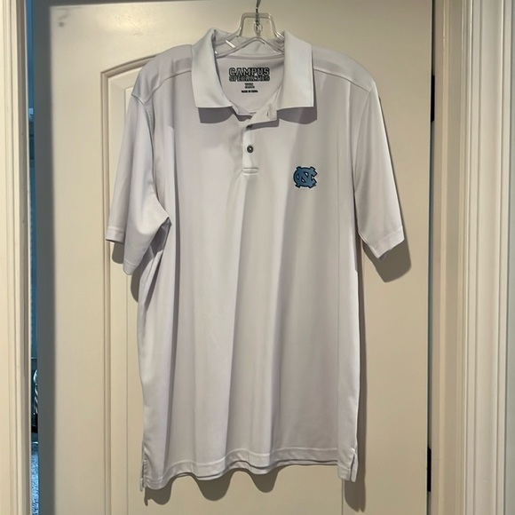 UNC North Carolina Tarheel White Short Sleeve Golf Shirt XXL - Picture 1 of 7